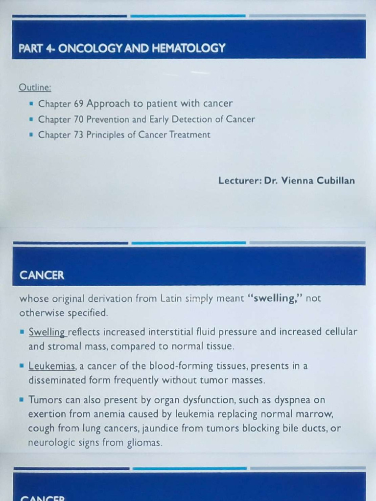 Part-4 Oncology and Hematology | PDF