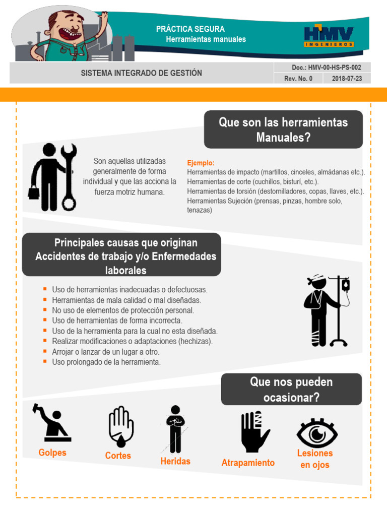 Seguridad en el Uso de Herramientas Manuales | PDF | Herramientas