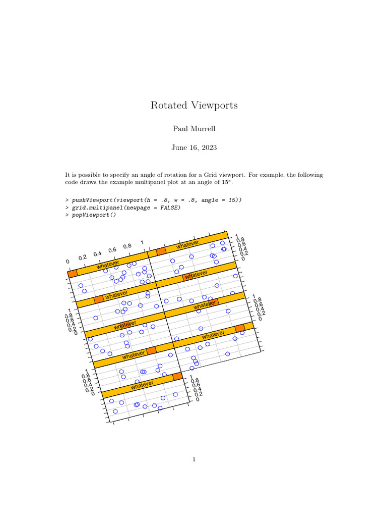 Rotated Viewports in Grid Graphics | PDF