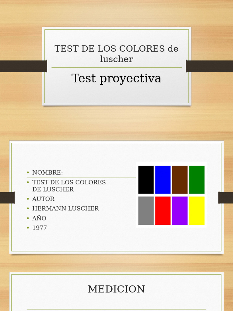 Test de Colores de Luscher: Diagnóstico Emocional | PDF | Color | Sicología
