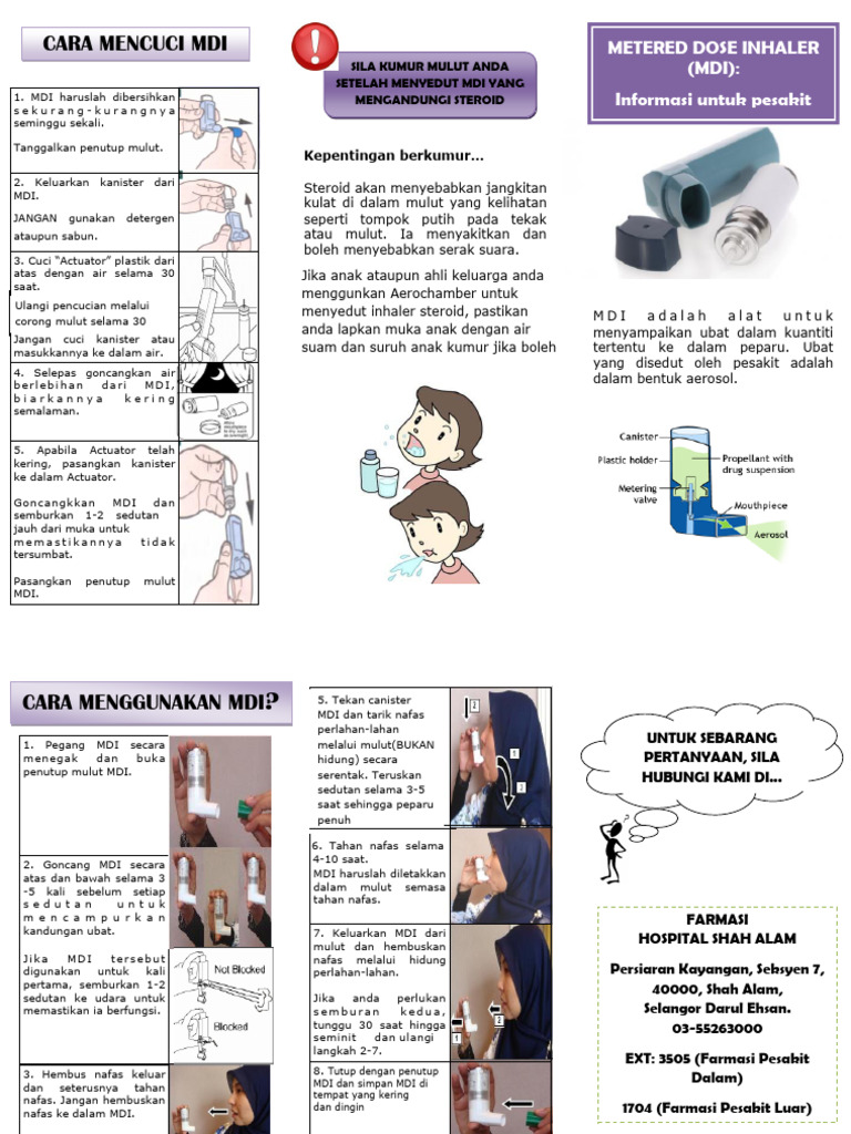 Cara Betul Menggunakan MDI Inhaler | PDF