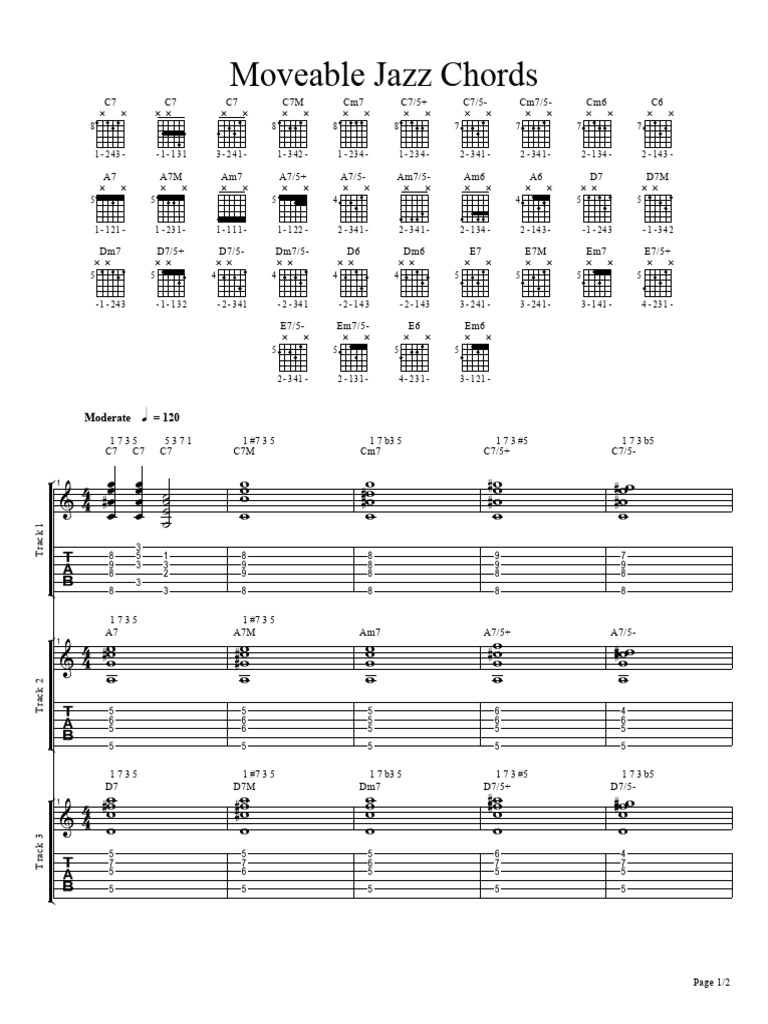 Moveable 4 String Jazz Chordings | PDF | Chess | Chess Theory
