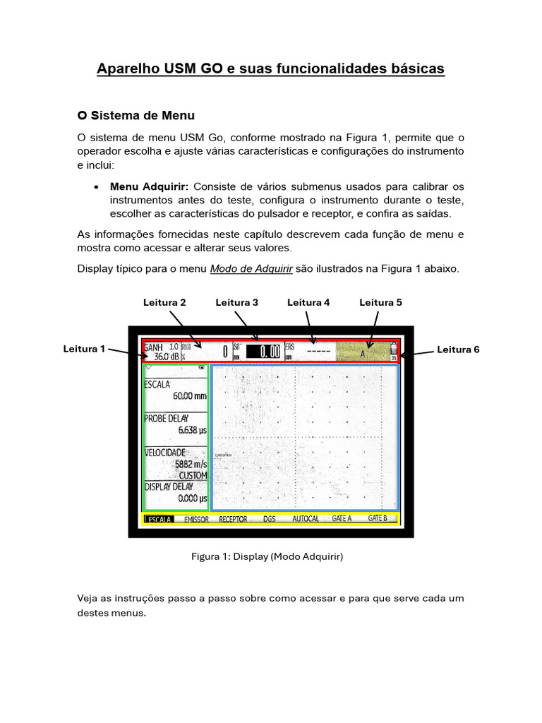 Funcionalidades do Aparelho USM GO | PDF | Tempo | Ultrassom