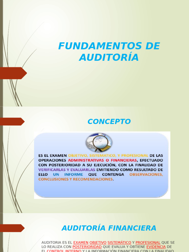 Fundamentos de Auditoría Conceptos | PDF | Auditoría | Contralor