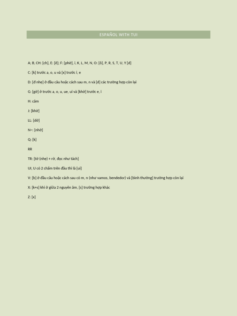 Español With Tui | PDF