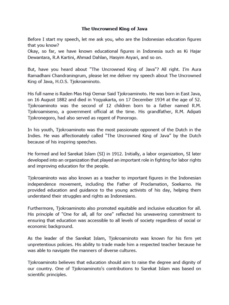 KING OF JAVA WITHOUT A CROWN | PDF | Indonesia