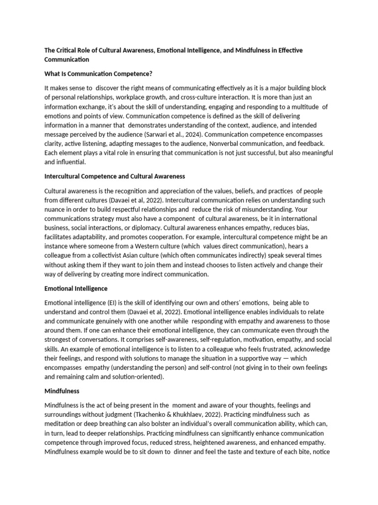 The Critical Role of Cultural Awareness Revised | PDF | Communication ...