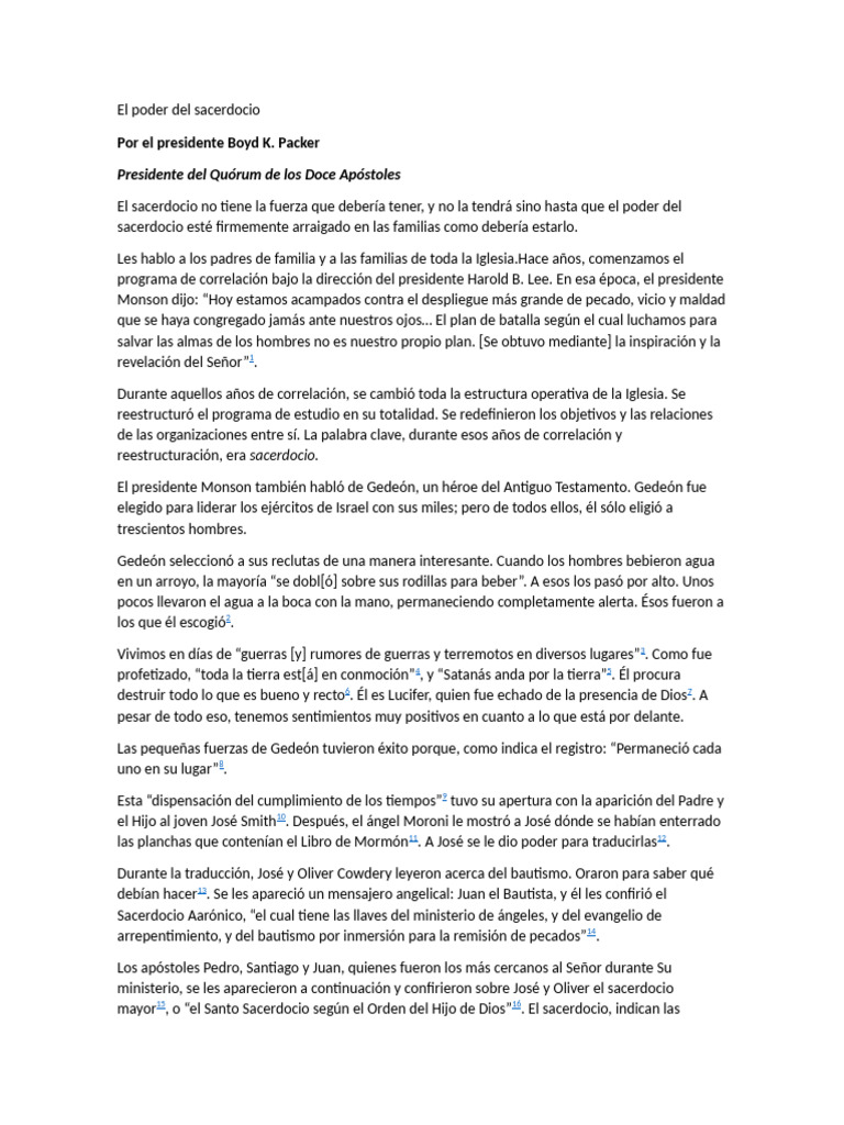 El Sacerdocio en la Familia | PDF | Sacerdote