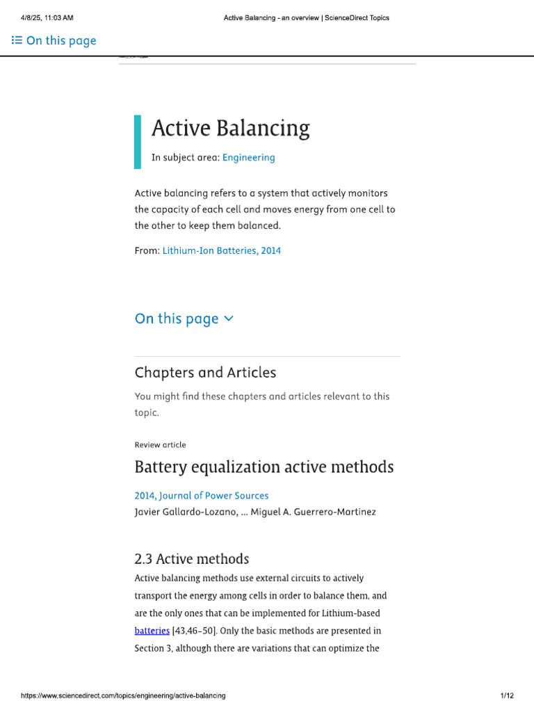 active-balancing-Sciencedirect | PDF