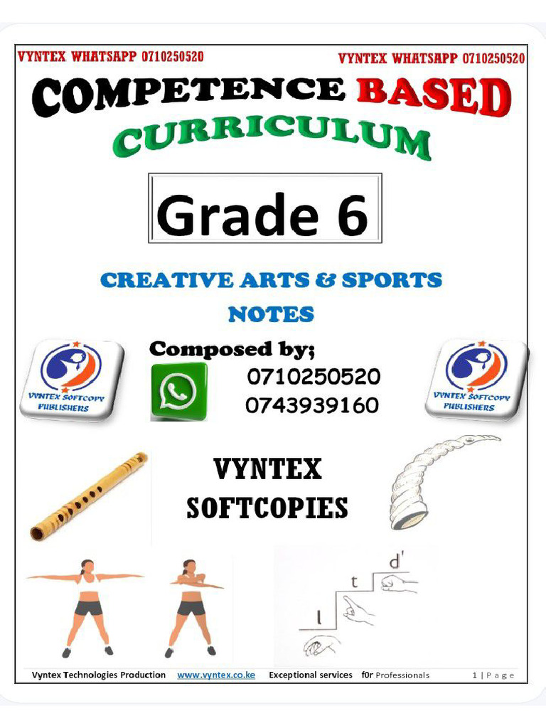 Grade 6 Creative Arts and Sports Notes | PDF