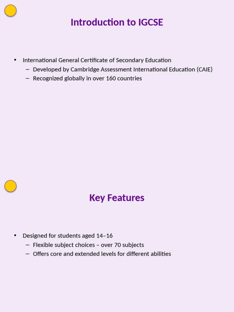 IGCSE Overview and Exam Details | PDF