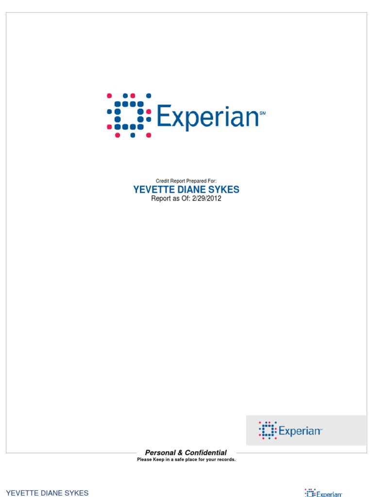 Printable Report | PDF | Credit Score | Credit History