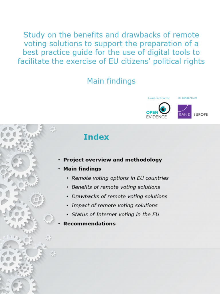 Remote Voting Solutions in the EU: Pros & Cons | PDF | Electronic ...