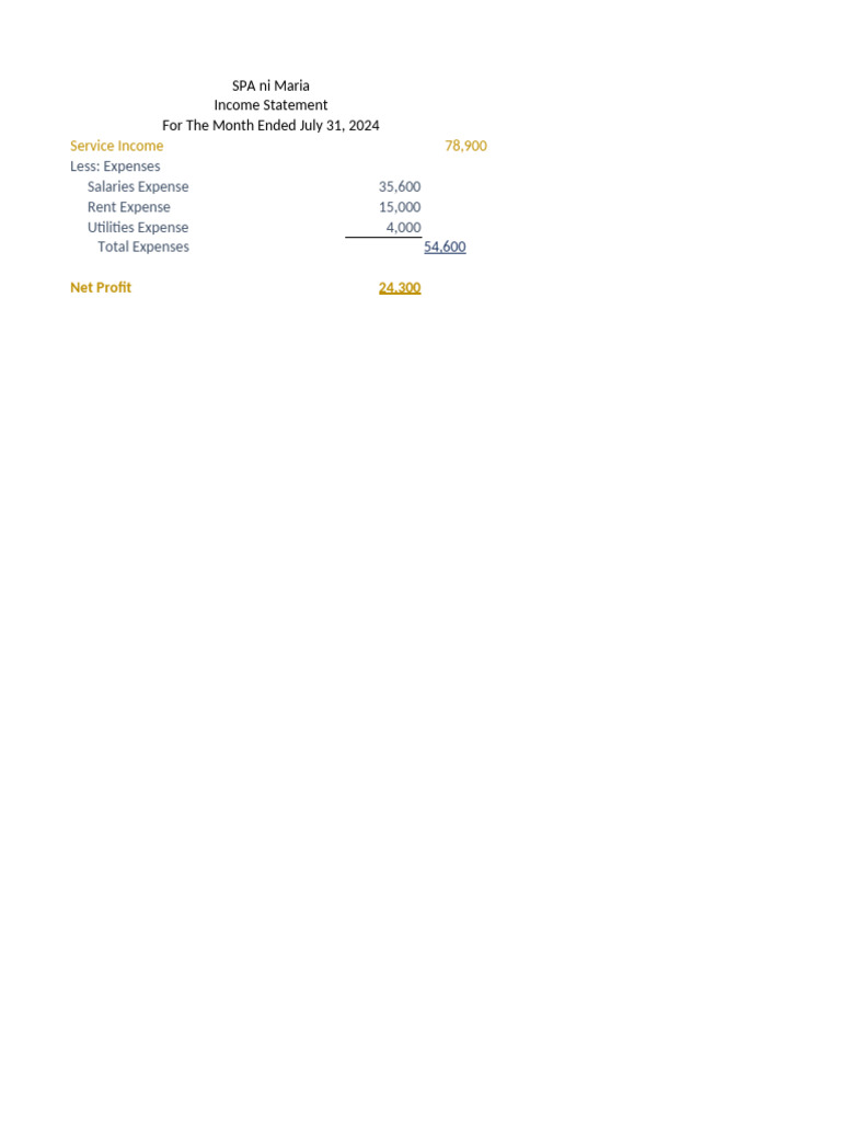 Income Statement | PDF