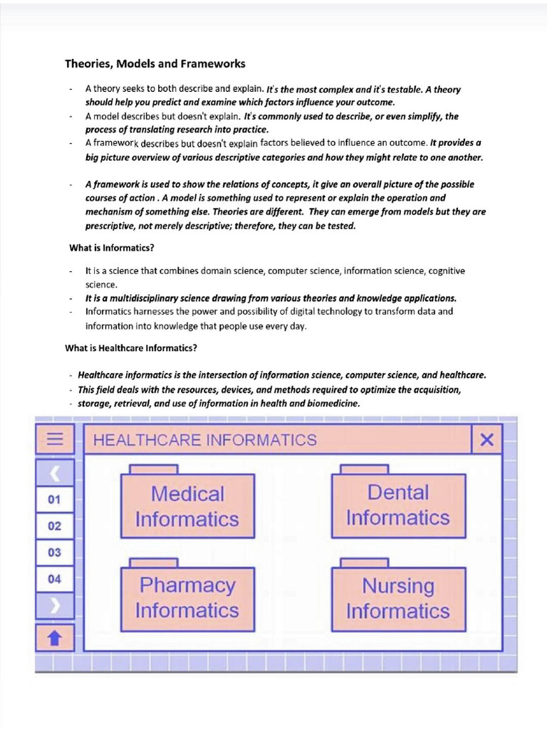 Theories and Models in Nursing Informatics | PDF | Information ...