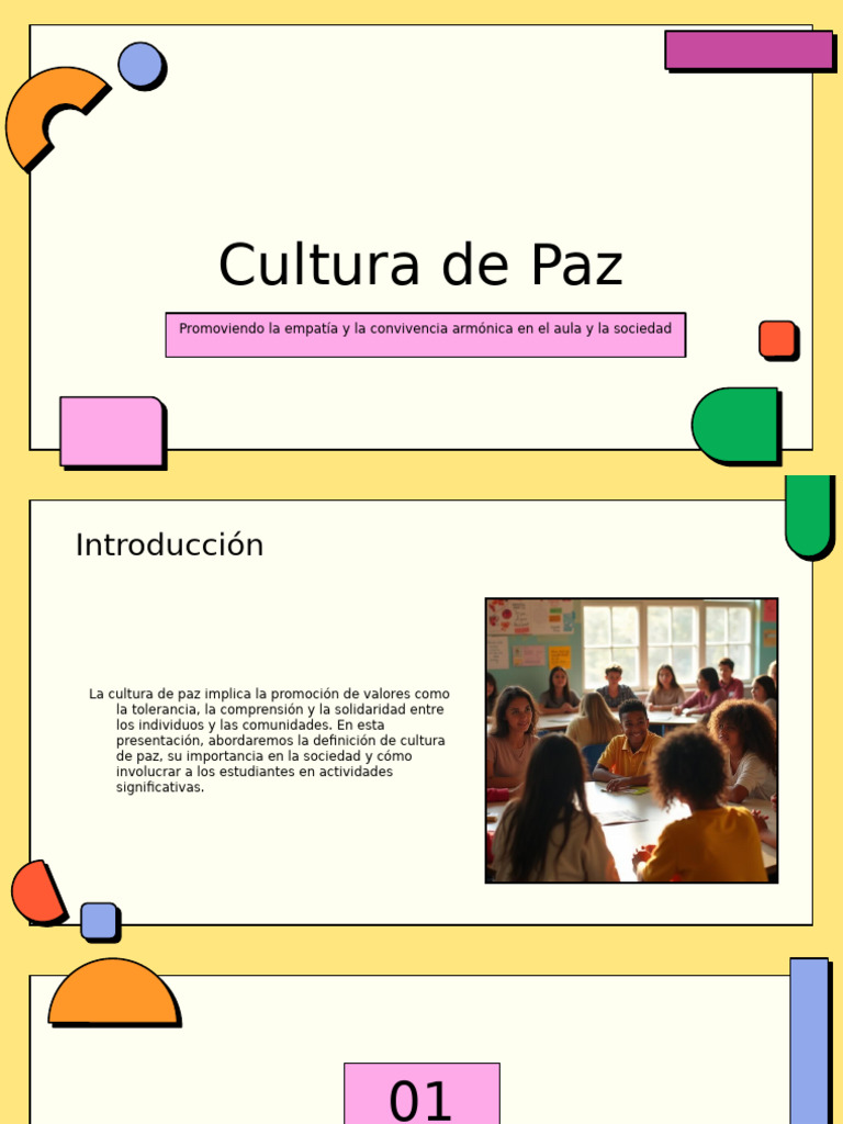 Promoviendo la Cultura de Paz en Aulas | PDF | Paz | Sociedad