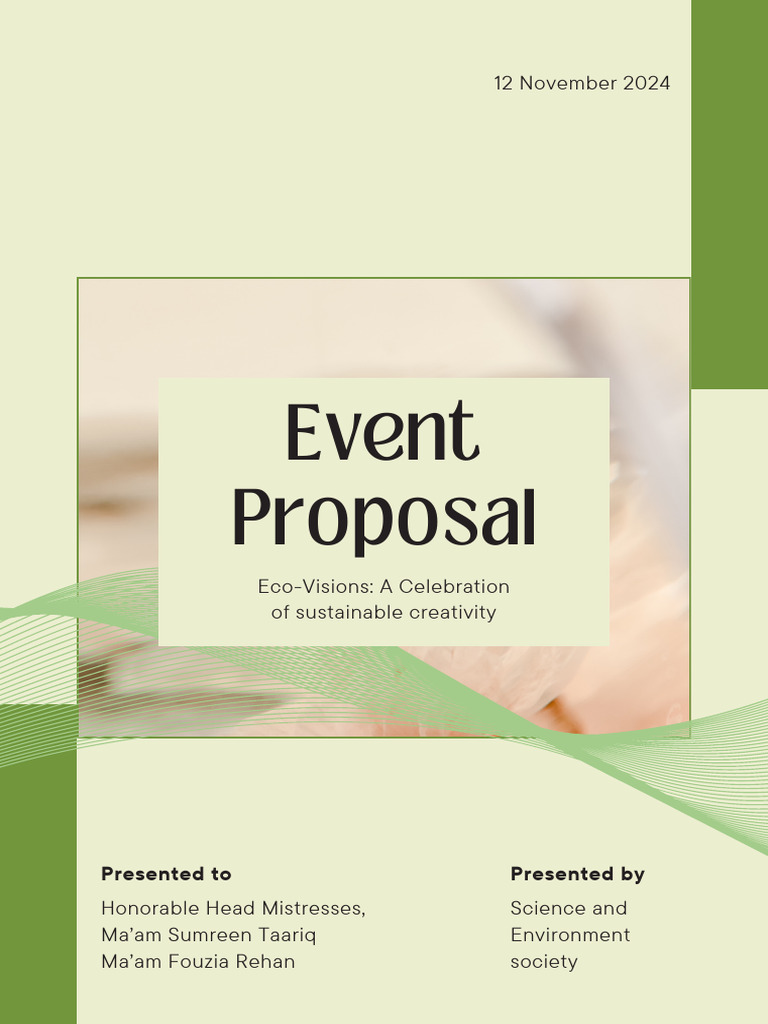 Eco-Visions A Celebration of Sustainable Creativity Event Proposal ...