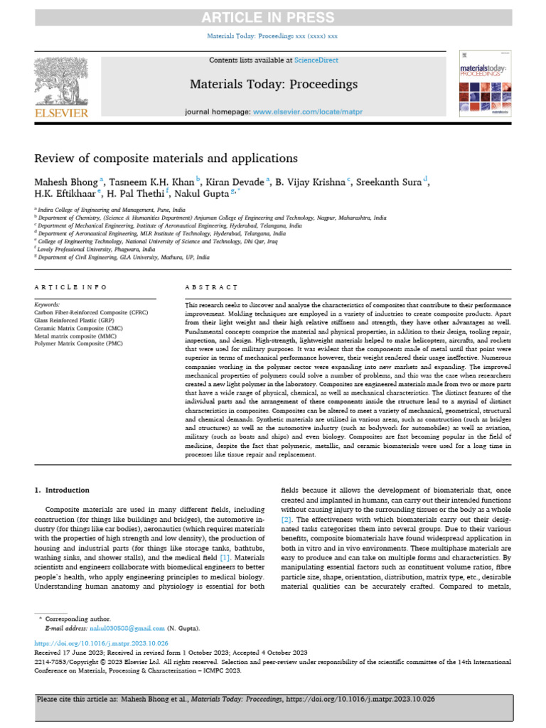 Advances in Carbon Fiber Composites | PDF | Composite Material ...