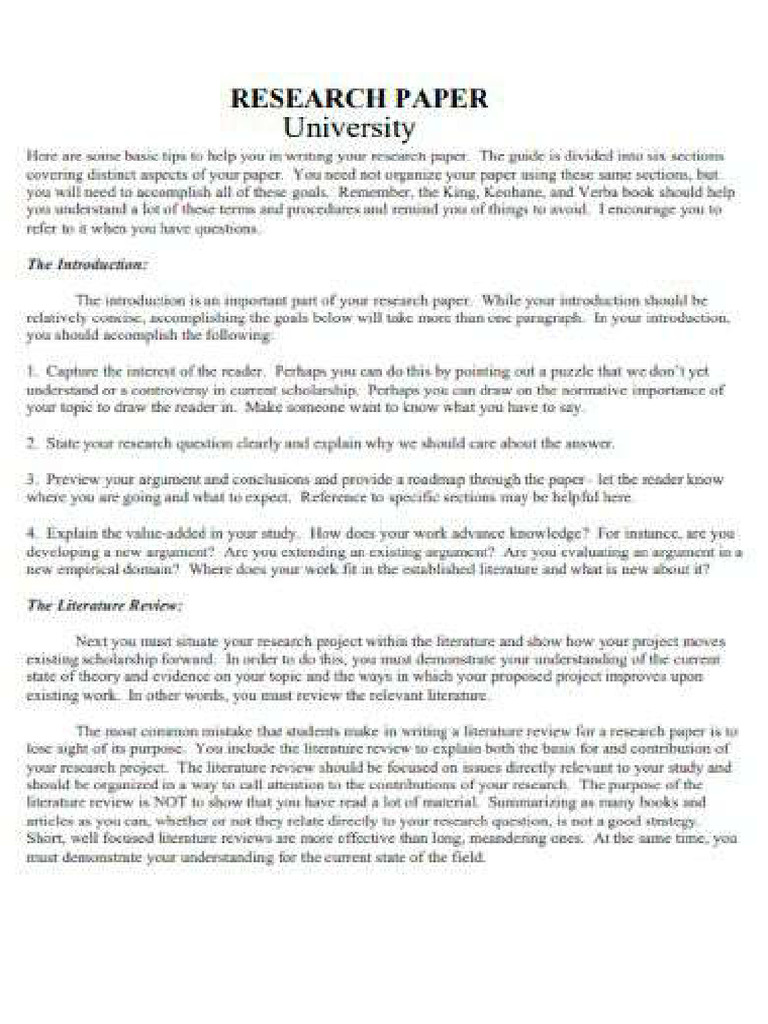 University Research Paper | PDF