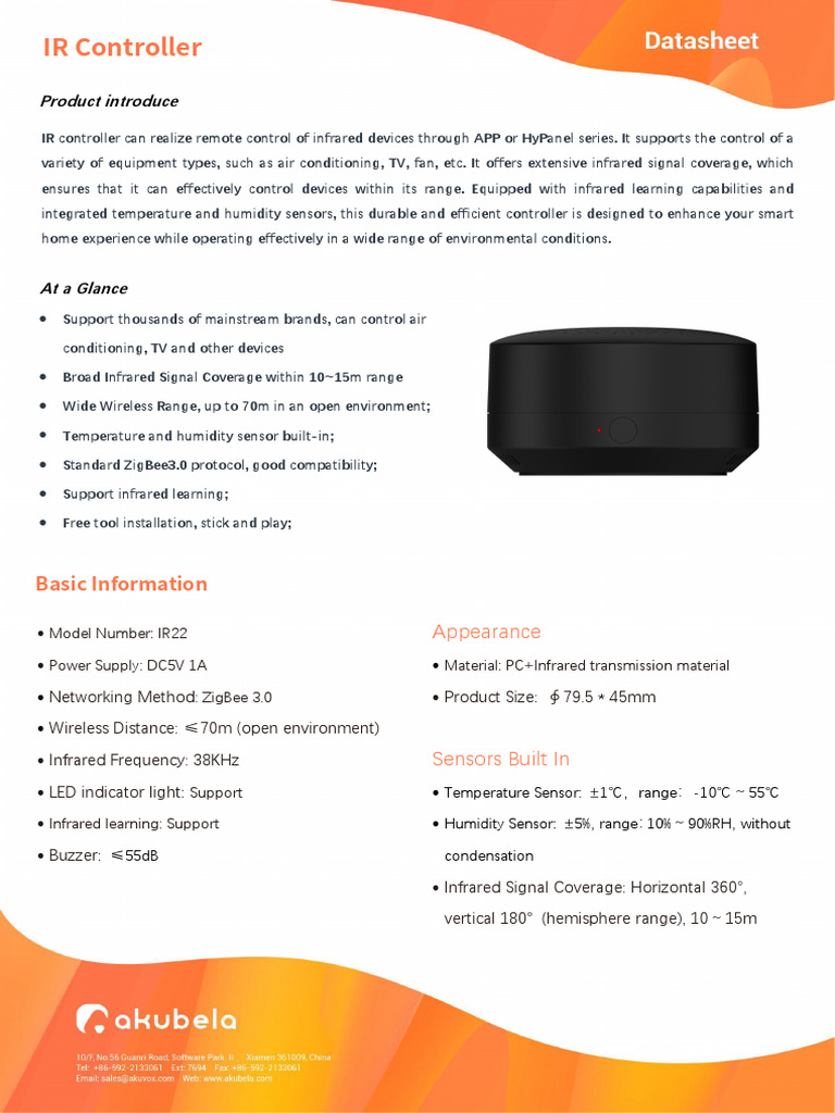 Smart IR Controller for Home Automation | PDF | Infrared | Humidity
