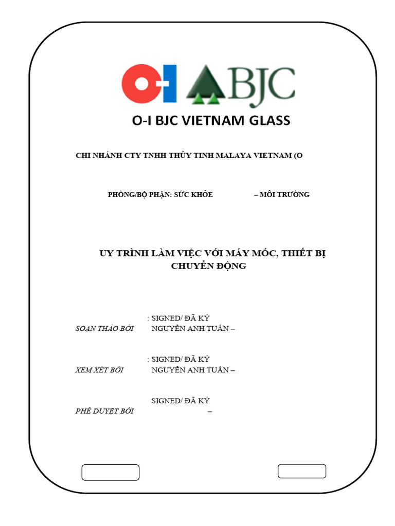 O-IBJCVN-OHSE-SOP-005-00 The Procedure of Machine Guarding - VN | PDF