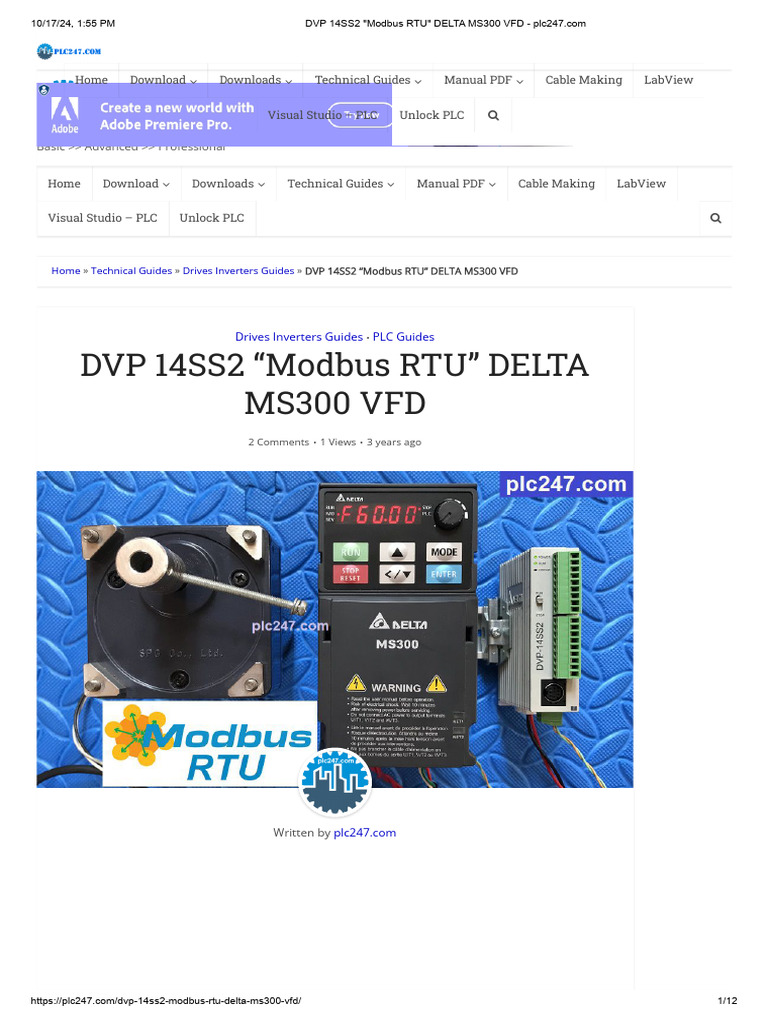 DVP-14SS2 & MS300 Modbus Setup Guide | PDF | Electrical Engineering ...