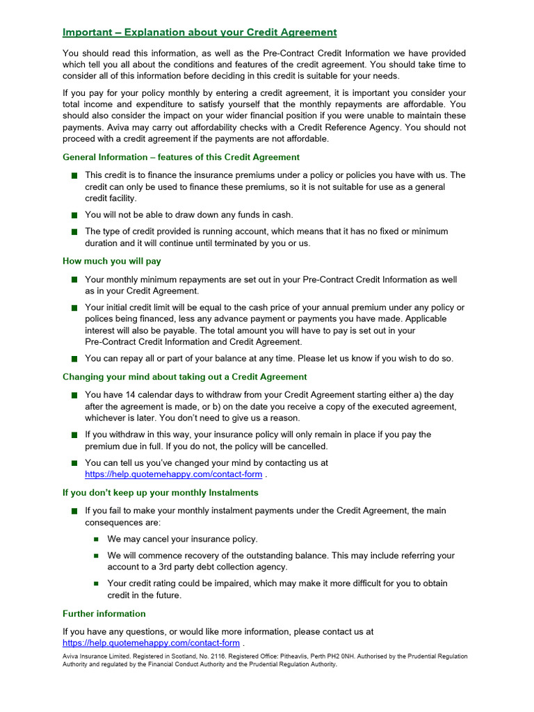 Credit Agreement Information Guide | PDF | Credit | Finance & Money ...