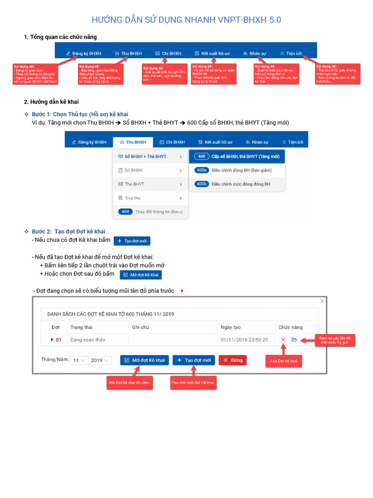 HDSD VNPT-BHXH 5.0 | PDF