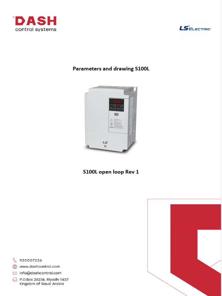 S100L Open Loop Parameter Guide | PDF | Electronics | Electricity