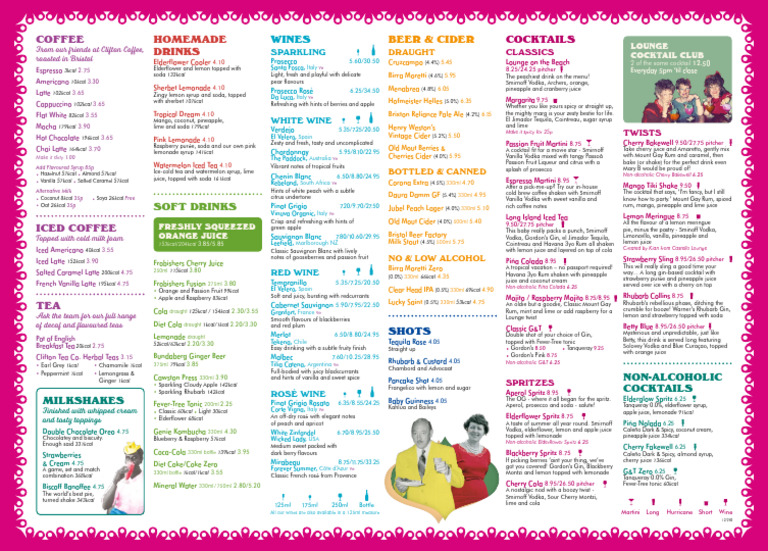 Milkshake and Beverage Menu | PDF | Drink | Lemonade