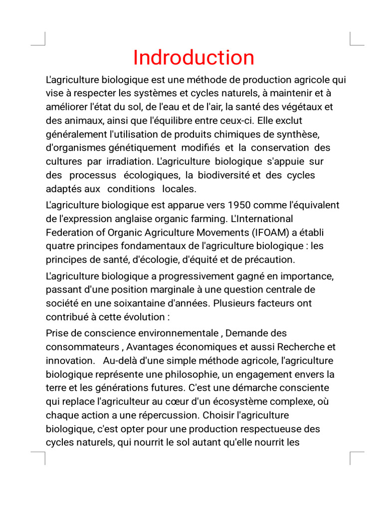Agriculture biologique et durabilité | PDF | Agriculture biologique ...
