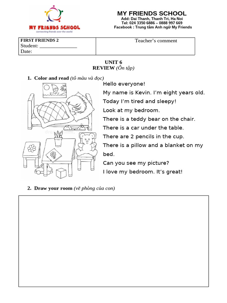 First Friends 2 Unit 6 Review Worksheet | PDF