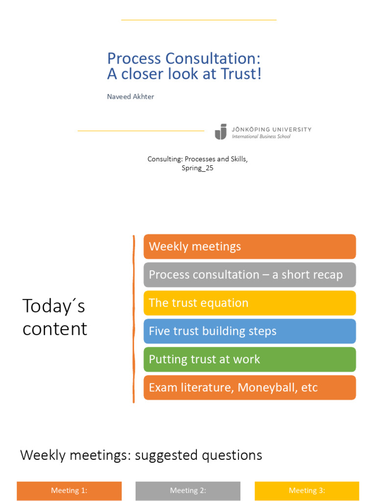 Building Trust in Process Consulting | PDF | Consultant | Attention