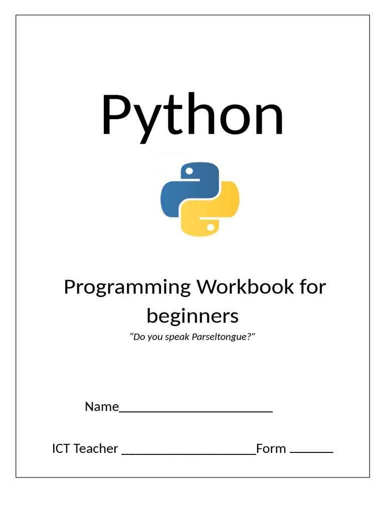 Python Workbook for Beginners | PDF | Control Flow | Python ...