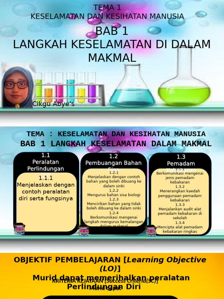 Bab 1 Langkah Keselamatan Di Dalam Makmal | PDF