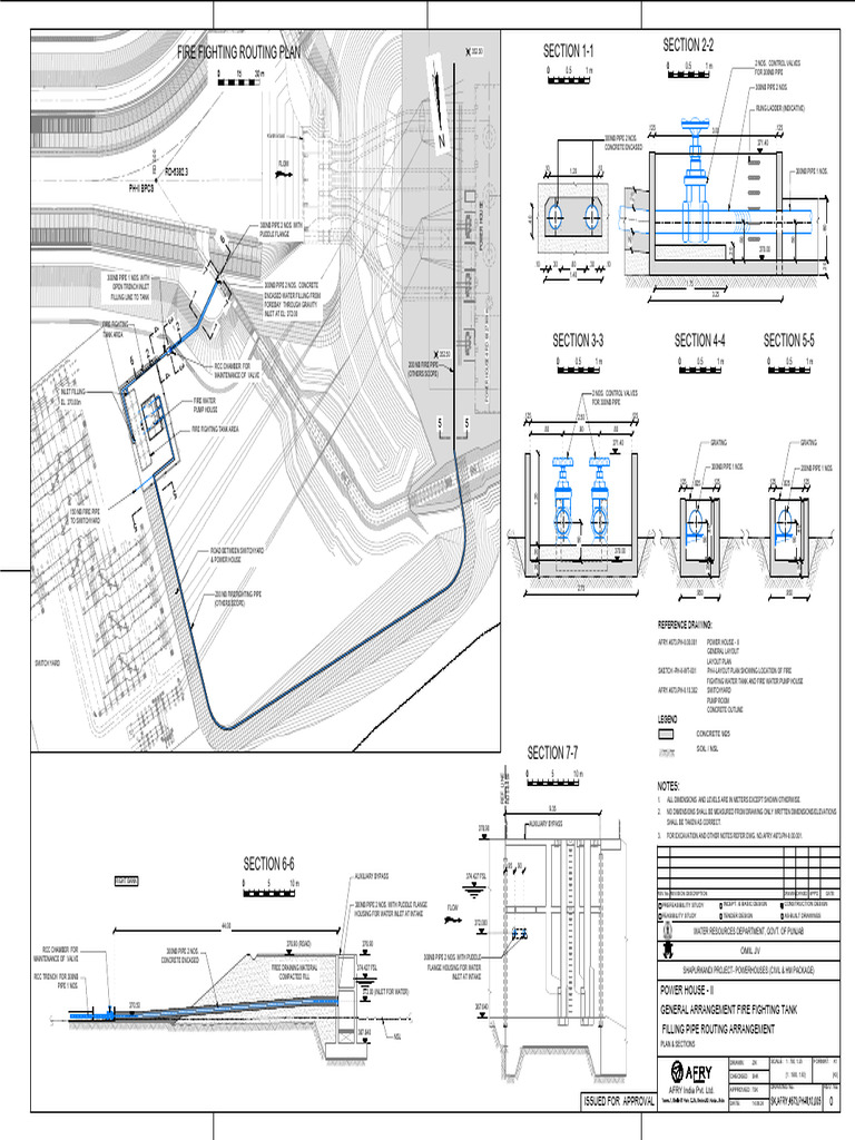 Fire Fighting Tank Routing Plan | PDF | Equipment | Gases