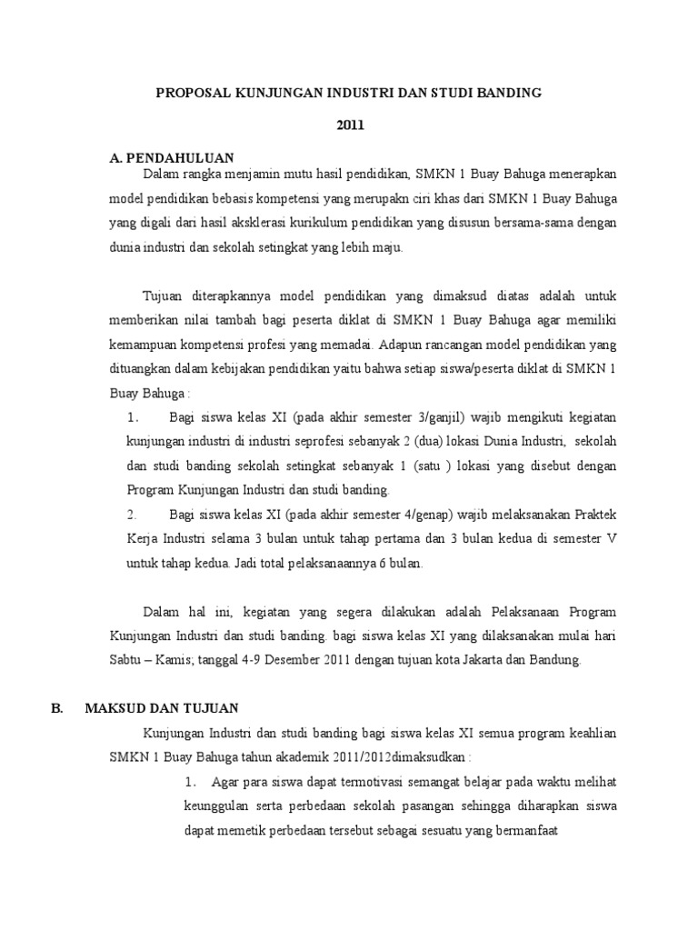 Proposal Kunjungan Industri