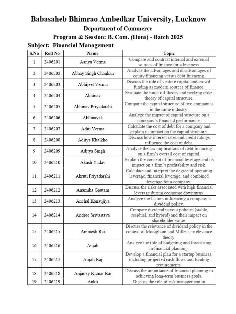B Com 2 Financial Management Pdf Capital Budgeting Capital Structure