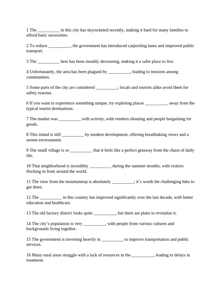 Unit 2 - Page 21 Vocabulary | PDF | Cost Of Living | Transport