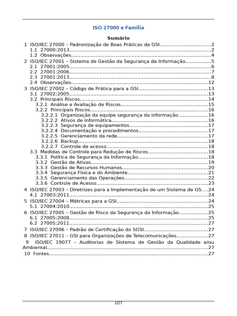 Guia Completo da Família ISO 27000 | PDF | Segurança da informação