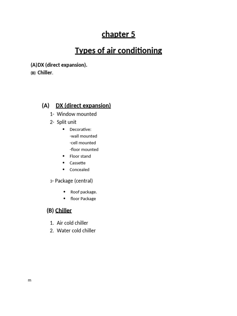 Types of Air Conditioning Systems | PDF