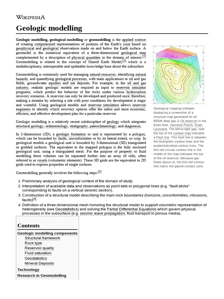 Geological Modelling for Oil Reservoirs | PDF | Earth Sciences | Geology