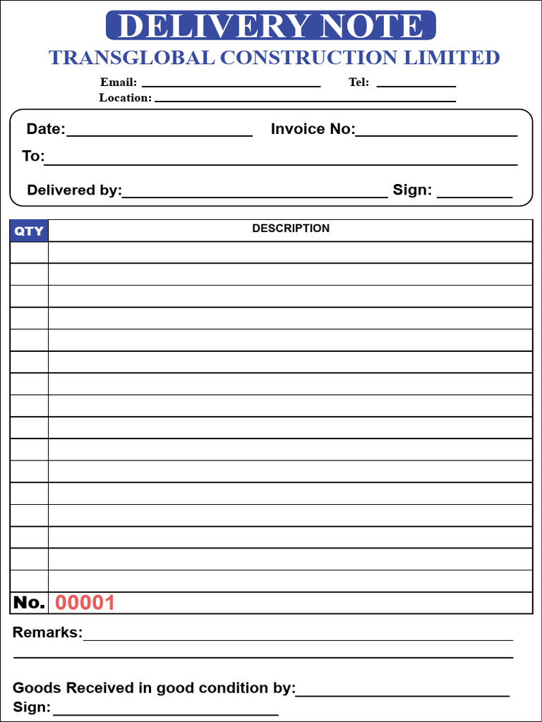 TCL Delivery Note | PDF