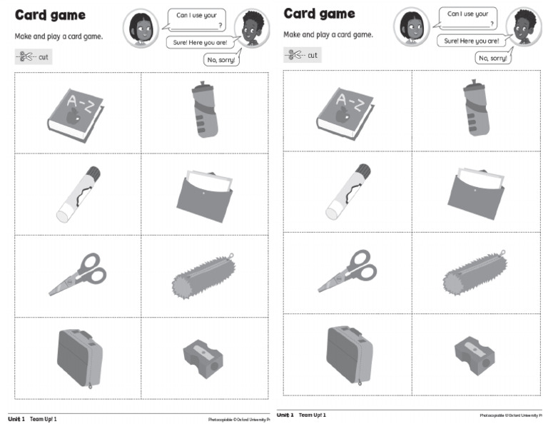 Card Game Unit 1 | PDF