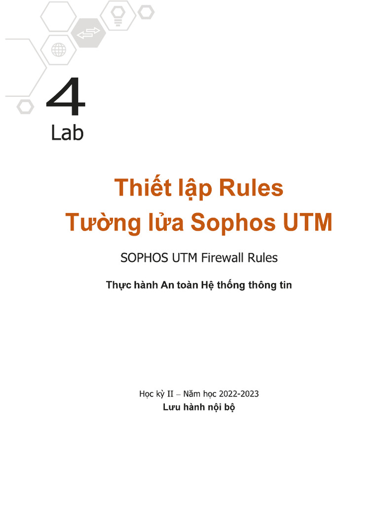 Lab4-Sophos UTM Firewall Rules | PDF