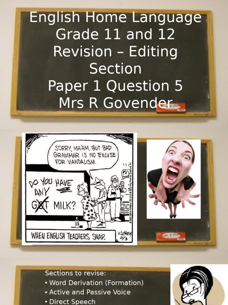 Grade 11-12 English Grammar Revision Guide | PDF | Verb | Clause