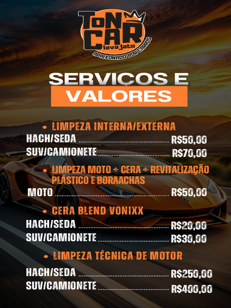 Toncar Serviço e Valores | PDF