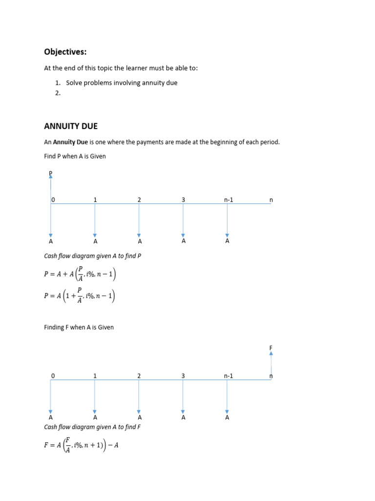 Annuity Due | PDF
