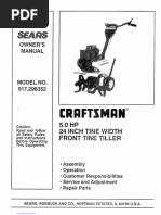 Craftsman Tiller Model 917 Manual | PDF | Gasoline
