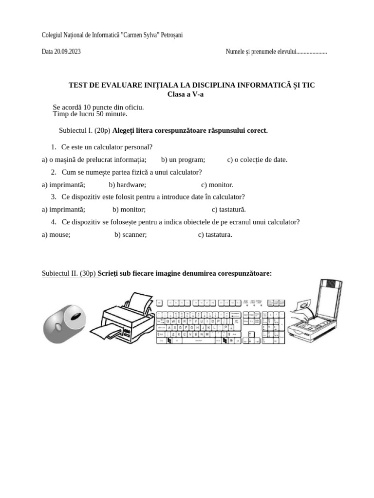 Test Initial V Informatica | PDF